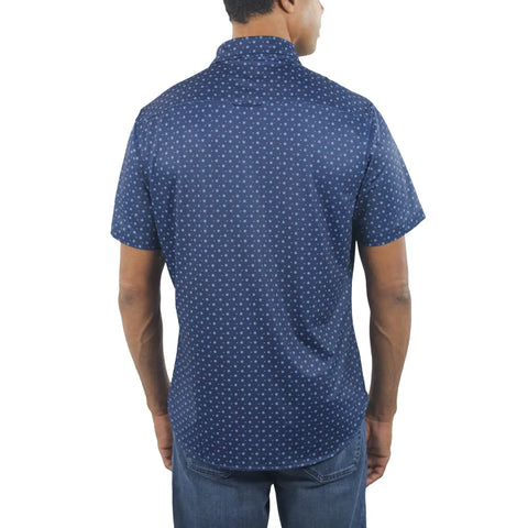 Jachs New York Men's Blue Short Sleeve Woven Shirt | Jachs New York  In Lebanon