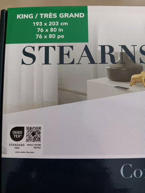 Stearns & Foster White ComfortOne Waterproof Mattress Protector 193X203cm  | Stearns & Foster In Lebanon