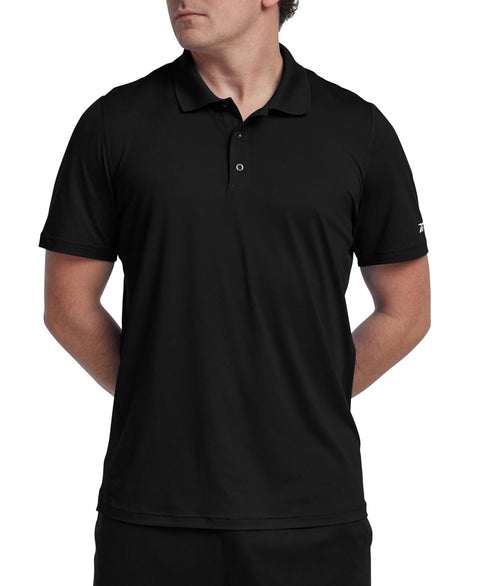 Reebok Men's Black Short Sleeve Performance Training Polo T-Shirt | Reebok In Lebanon