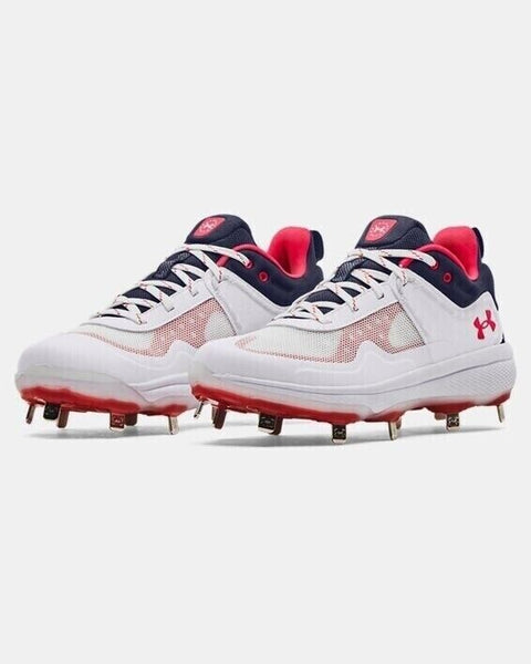 Under Armour Womens UA Glyde MT USA Metal Softball Cleats (damaged box)