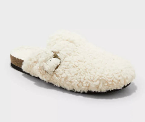 Auden Women's Nyla Faux Shearling Clog Slippers Ivory |Auden In Lebanon