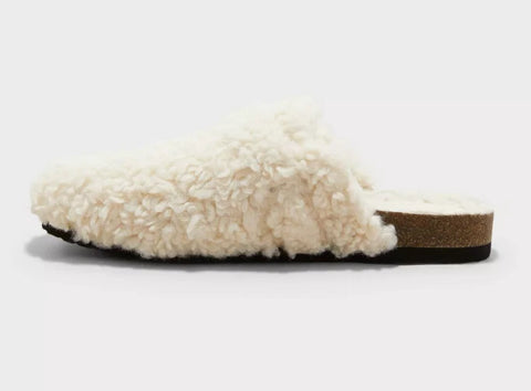 Auden Women's Nyla Faux Shearling Clog Slippers Ivory |Auden In Lebanon