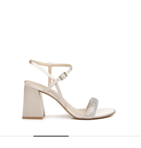 Jewel Badgley Mischka Women's Beige Ankle Strap High Heels | Jewel Badgley Mischka in Lebanon