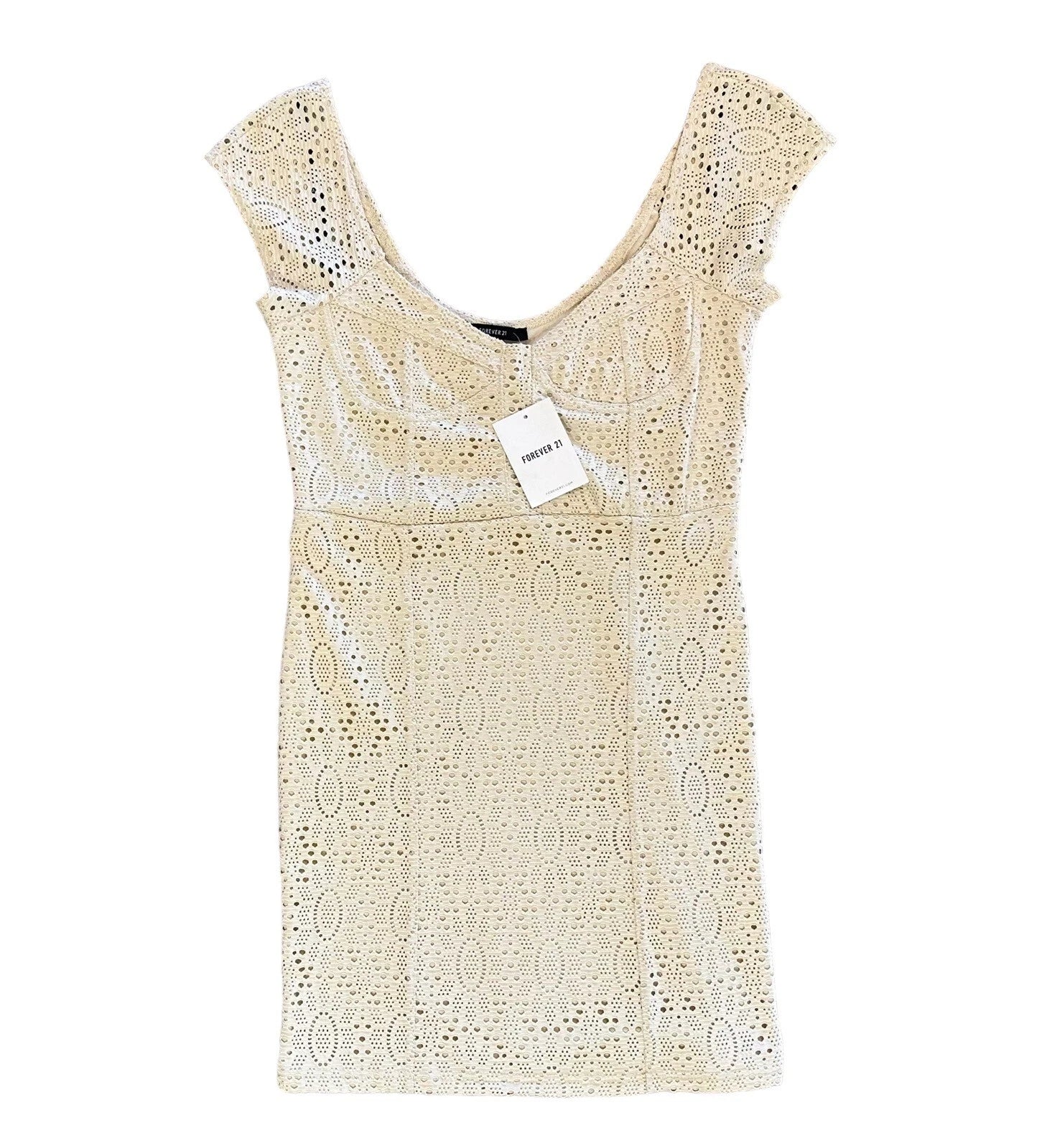 Forever 21 Women's Beige Lace Bodycon Mini Dress |Forever 21 In Lebanon