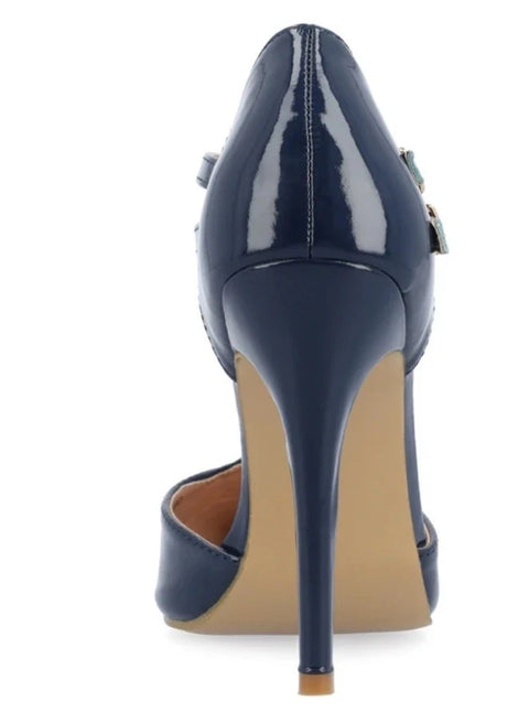 Journee Collection Women's Navy Tru Pointed Toe High Stiletto Pumps Heels | Journee Collection in Lebanon