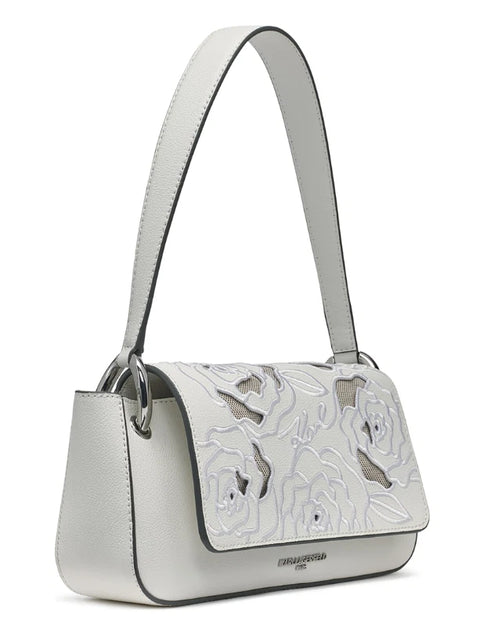 Karl Lagerfeld Paris Women's White Monet Embroidered Shoulder Bag | Karl Lagerfeld Paris In Lebanon