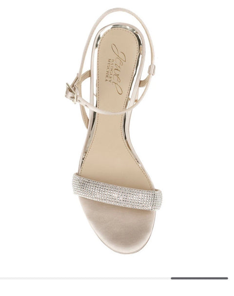Jewel Badgley Mischka Women's Beige Ankle Strap High Heels | Jewel Badgley Mischka in Lebanon
