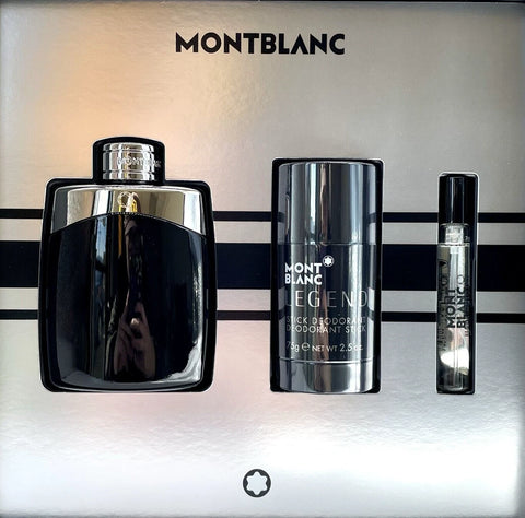 Montblanc perfume bottles on a light background