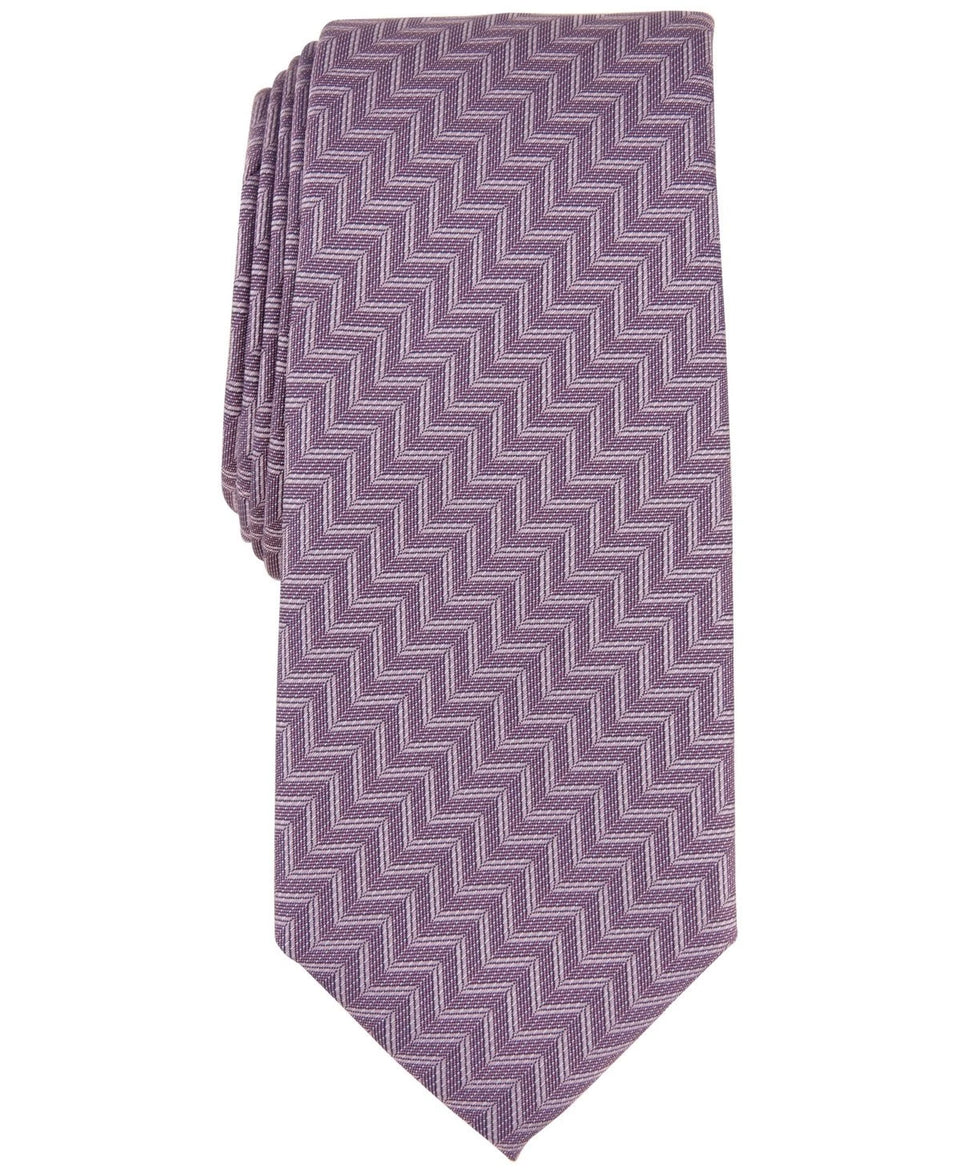 Alfani Men's Lilac Donovan Zig-Zag Neckties
