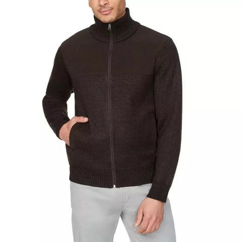 Izod Men's Brown Long Sleeve Full Zip Lined Jacket |Izod In Lebanon