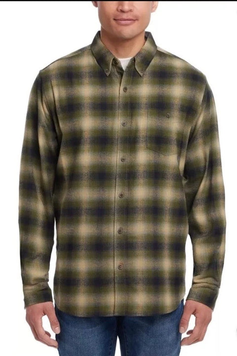 Weatherproof Vintage Men’s Khaki Flannel Shirt  | Weatherproof Vintage In Lebanon