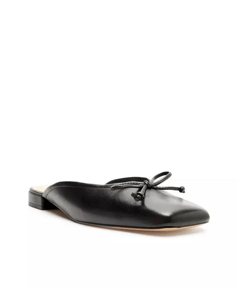 Arezzo Women's Black Leather Barbie Bow Mule Flats | Arezzo in Lebanon
