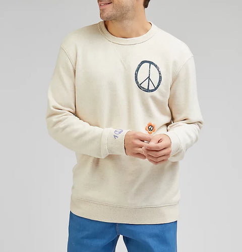 Lee Men's Greige 101 Linen Blend Sweater | Lee In Lebanon