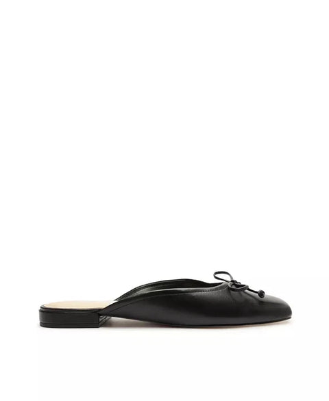 Arezzo Women's Black Leather Barbie Bow Mule Flats | Arezzo in Lebanon