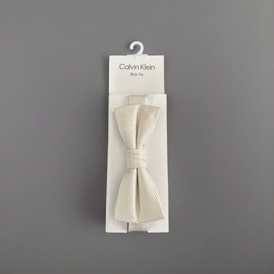 Calvin Klein Men's White Textured Solid Bow Tie| Calvin Klein In Lebanon