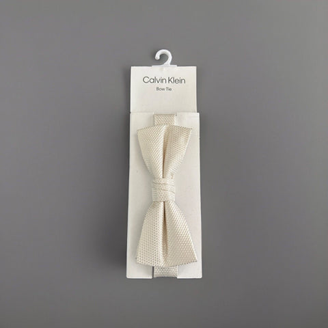 Calvin Klein Men's White Textured Solid Bow Tie  | Calvin Klein In Lebanon