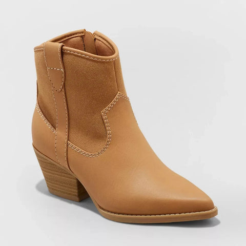 Universal Thread Women's Brown Kay Western Ankle Boots | Universal Thread In Lebanon