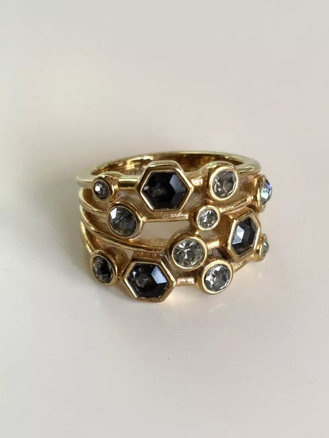 International Concepts Women's Gold Multi-Stone Triple Ring|  International Concepts in Lebanon