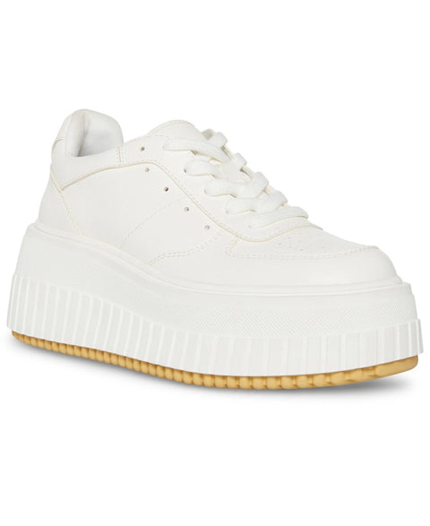 Madden Girl Women's White Ccora Lace-up Chunky Platform Sneakers | Madden Girl In Lebanon