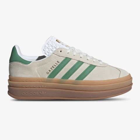 Adidas Gazelle Bold Women Beige Suede & Green Stripes Sneaker | Adidas in Lebanon