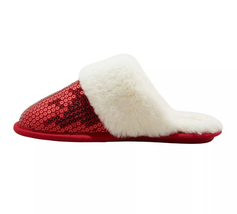 Auden Women's Red Sequin Scuff Slippers |Auden In Lebanon