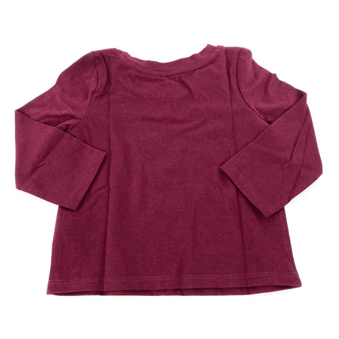 Cat & Jack Girl's Burgundy Crew Neck Long Sleeve T-Shirt | Cat & Jack In Lebanon