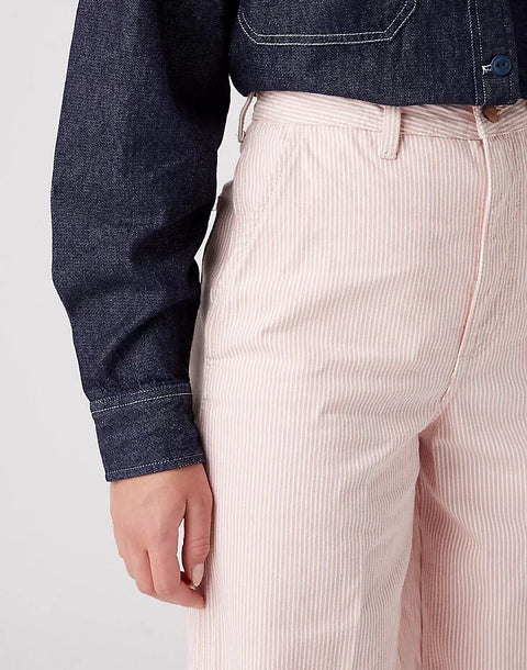 Wrangler Women's Pink Hickory Striped Casey Jones Carpenter Jeans | Wrangler In Lebanon