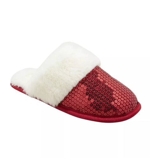 Auden Women's Red Sequin Scuff Slippers |Auden In Lebanon