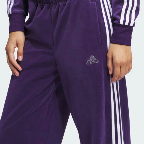 Adidas Women's Purple Glam Plush Velour Track Pants | Adidas In Lebanon