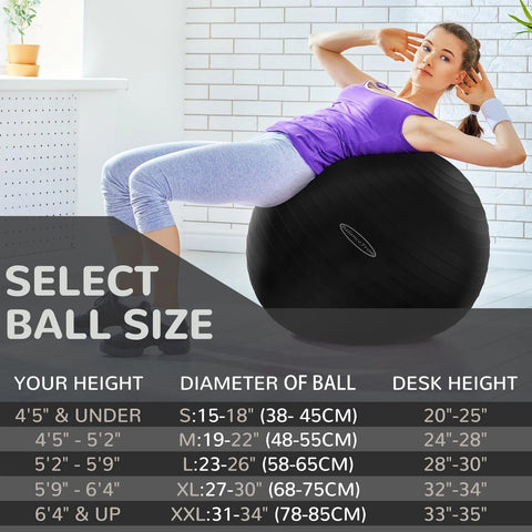 Fitvids Anti-Burst and Slip Resistant Exercise Ball | Fitvids In Lebanon