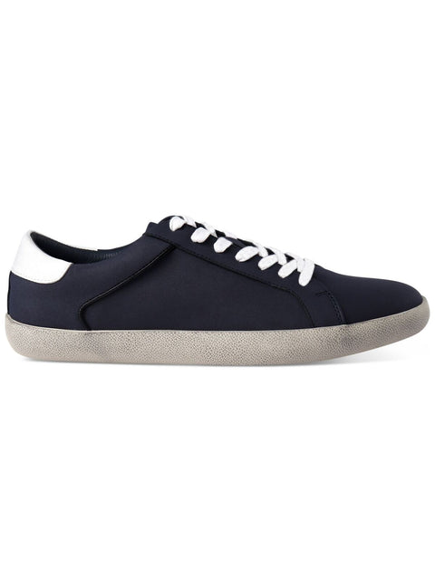 INC Mens Navy Padded Damon Round Toe Lace-Up Sneakers Shoes