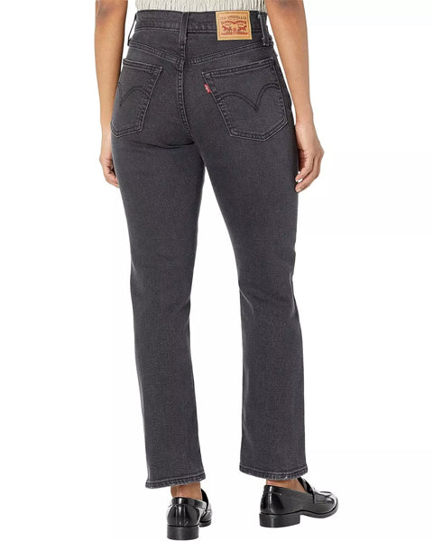 Levi's Women's Black High-Rise Wedgie Straight Cropped Jeans  |Levi's In Lebanon