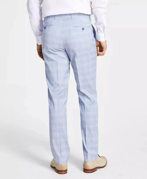 Alfani Men's Light Blue Plaid Slim Trousers | Alfani In Lebanon