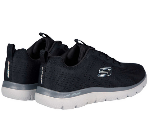 Brand New Skechers Men's Summit Sneaker Lite-Weight  (Black/White)
