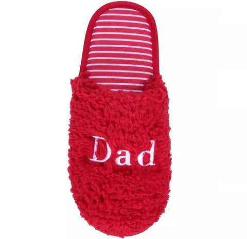 Family Pajamas Men's Red Slippers ABMS25
