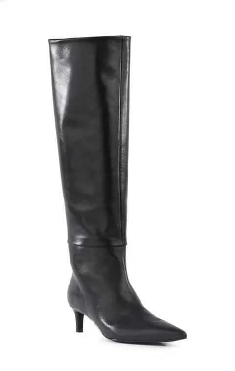 Universal Thread Women's Kendra Kitten Heel Tall Dress Boots Black | Universal Thread In Lebanon