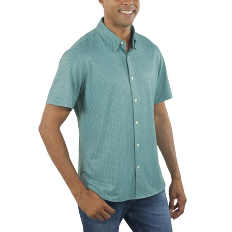 Jachs New York Men's Green Short Sleeve Woven Shirt | Jachs New York  In Lebanon