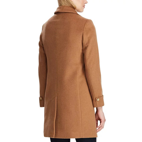 Lauren Ralph Lauren Women's Brown Breasted Wool Coat |Lauren Ralph Lauren In Lebanon