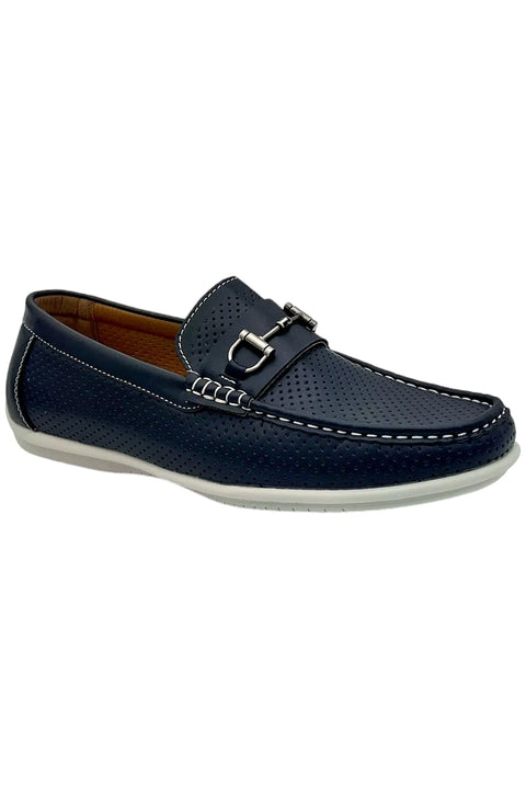 Aston Marc Men's Navy Perforated Classic Driving Casual Shoes | Aston Marc In Lebanon