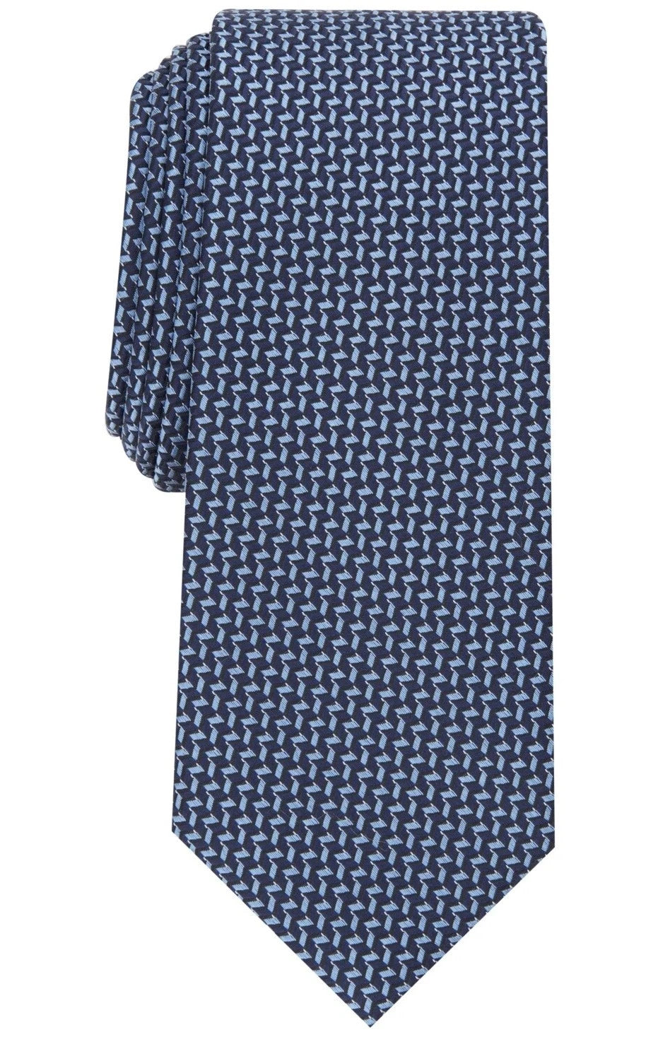 Alfani Men's Dark Blue Palazzo Mini Print Slim Tie | Alfani In Lebanon