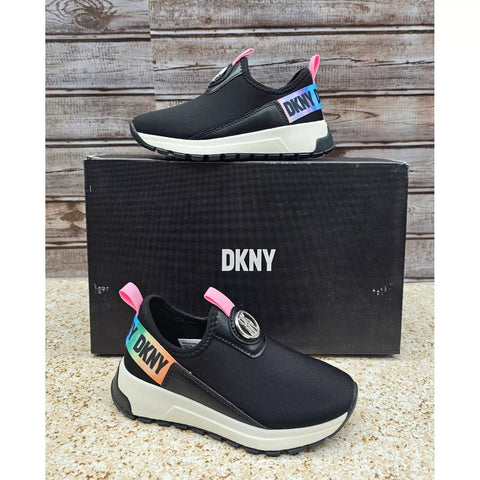 DKNY Women's Black Little And Big Girls Taylor Rainbow Slip On Sneaker | DKNY In Lebanon