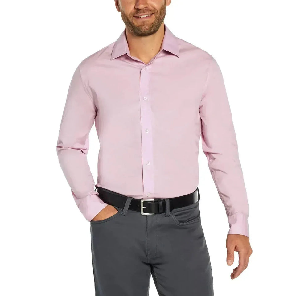 Banana Republic Men’s Pink Stretch Poplin Long Sleeve Shirt |Banana Republic In Lebanon