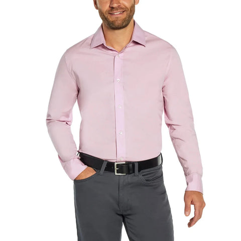 Banana Republic Men’s Pink Stretch Poplin Long Sleeve Shirt |Banana Republic In Lebanon