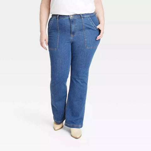 Knox Rose Women's Plus  Size High-Rise Flare Jeans | Knox Rose In Lebanon