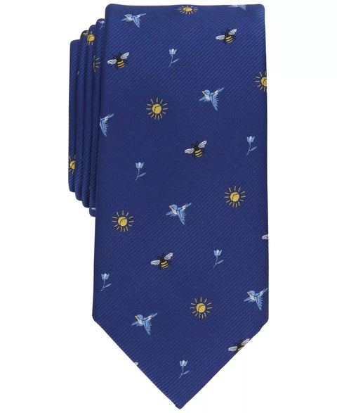 Club Room Men's Navy Blue Classic Birds Bees Tie ABL372