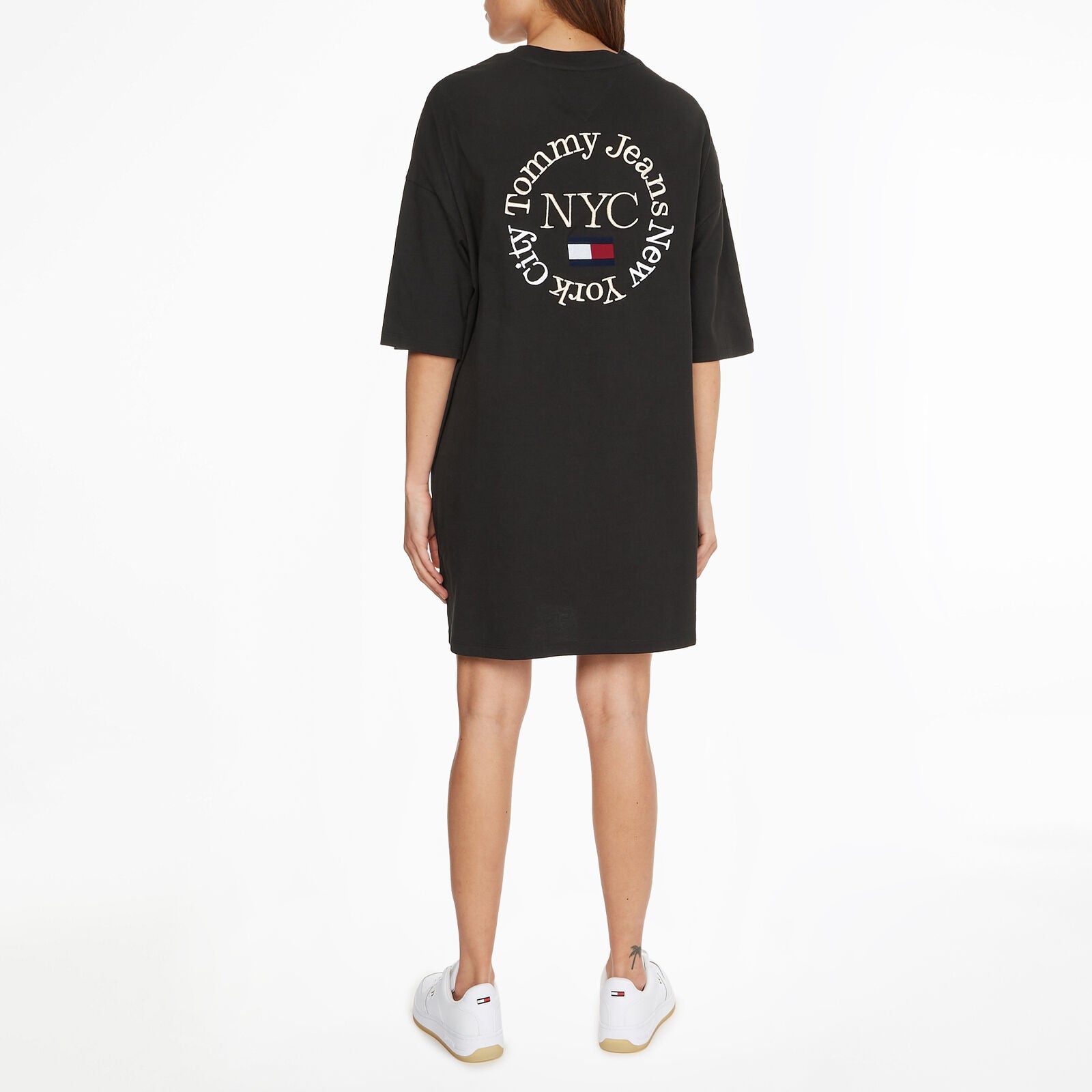 Tommy Jeans Women's Black Timeless Logo Dress UC4CX FE651