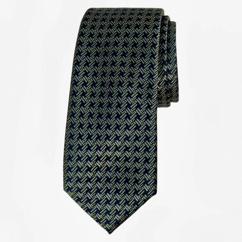 Alfani Men's Dark Green Tolbert Patterned Slim Narrow Tie | Alfani In Lebanon