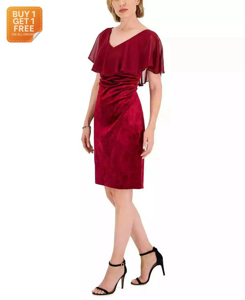 Connected Women's Pink Burgundy Velvet Dress | Connected  in Lebanon