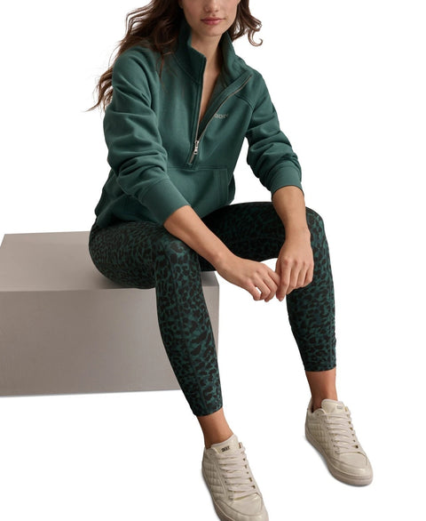 DKNY Women's Dark Green/Black High-Rise Printed 7/8 Leggings | DKNY In Lebanon