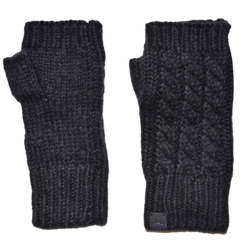 Ugg Women's Black Cable Knit Fingerless Gloves | Ugg In Lebanon
